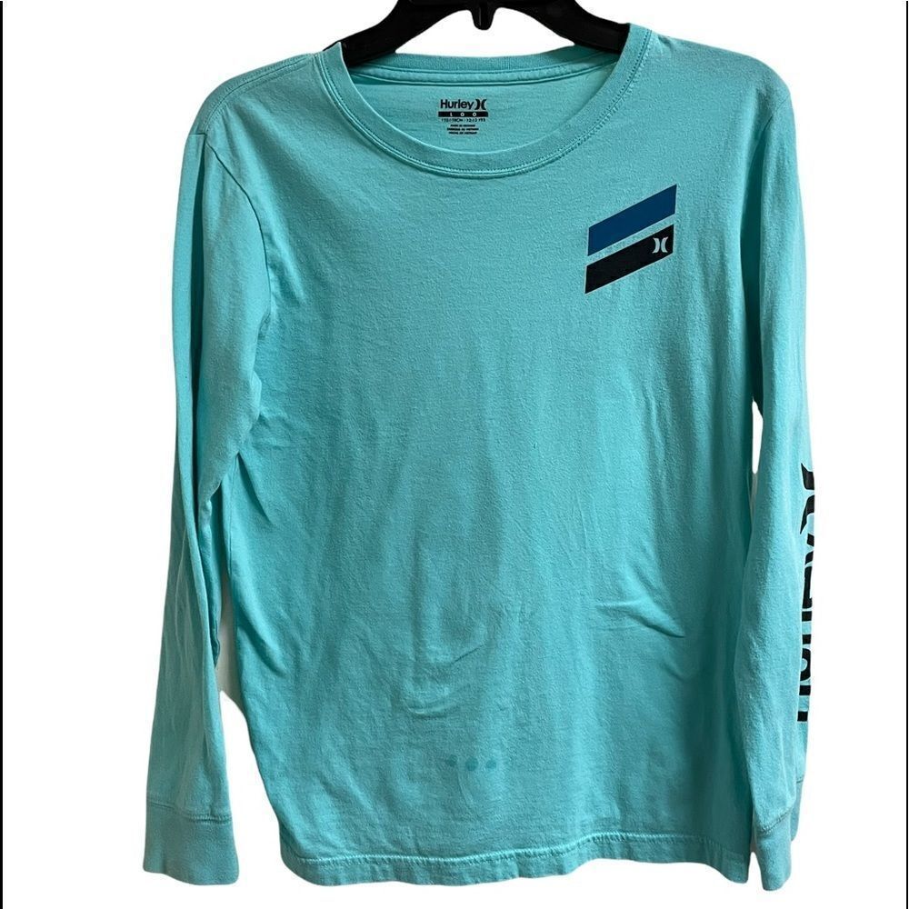 102- Hurley Long sleeve Turqoise Shirt Large